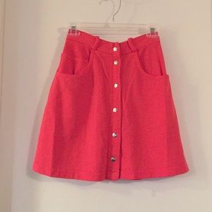 Casual Orange Pink Skirt